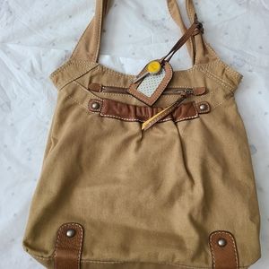 Tan fossil bag
